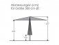 Preview: Schneider Alu/Stahl Sonnenschirm Malaga 300cm Forest Holzoptik Seilzug Mast 48mm